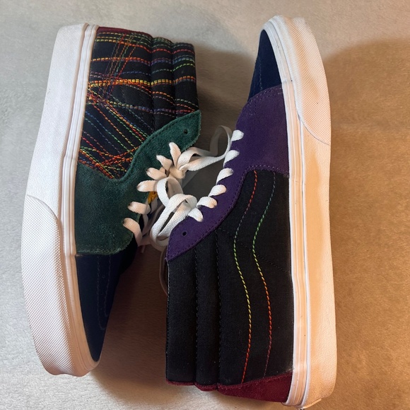 Vans Sk8-Mid Frenzy Dark Rainbow High Tops Skateboard Shoe Size 9 M / 10.5 W - Picture 10 of 13